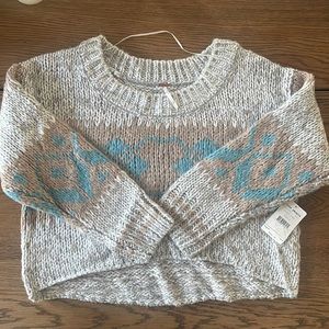 NWT Free People Crop Sweater